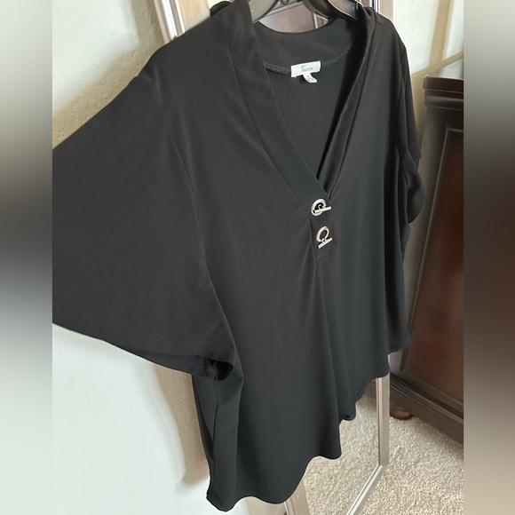 89th & Madison Blouse Women's V-Neck - Picture 3 of 6